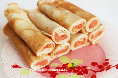 Блины с семгой