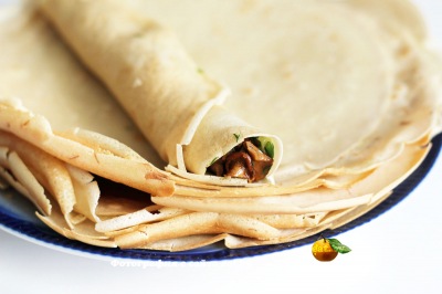 Блины с грибной начинкой