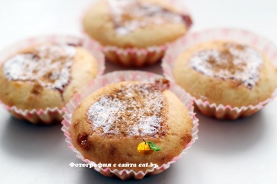 Французские маффины с вареньем